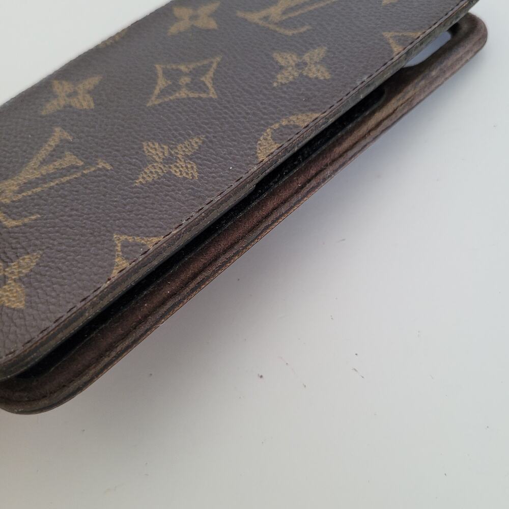 Authentic Louis Vuitton LV Monogram Folio iPhone X Case Brown Phone Case - Picture 10 of 12